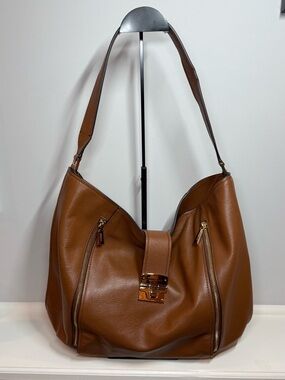 Michael Kors Addie Large Leather Hobo Shoulder Bag
